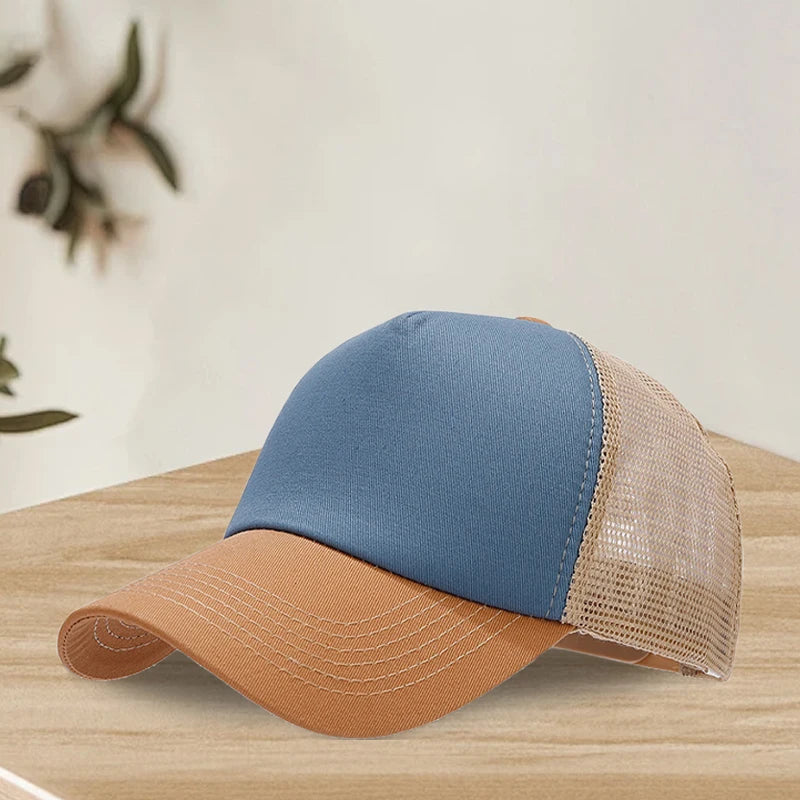Classic Baseball Caps Unisex Adjustable Solid Color Dad Hats Breathable Mesh Trucker Hats for Sports Outdoor