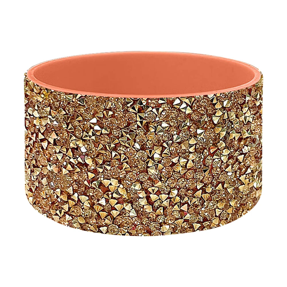 Diamond Bling Silicone Boot Wear Resistant Water Bottle Boot Sleeve Anti-Slip Water Bottles Bottom Sleeve for Stanley Cup 40oz