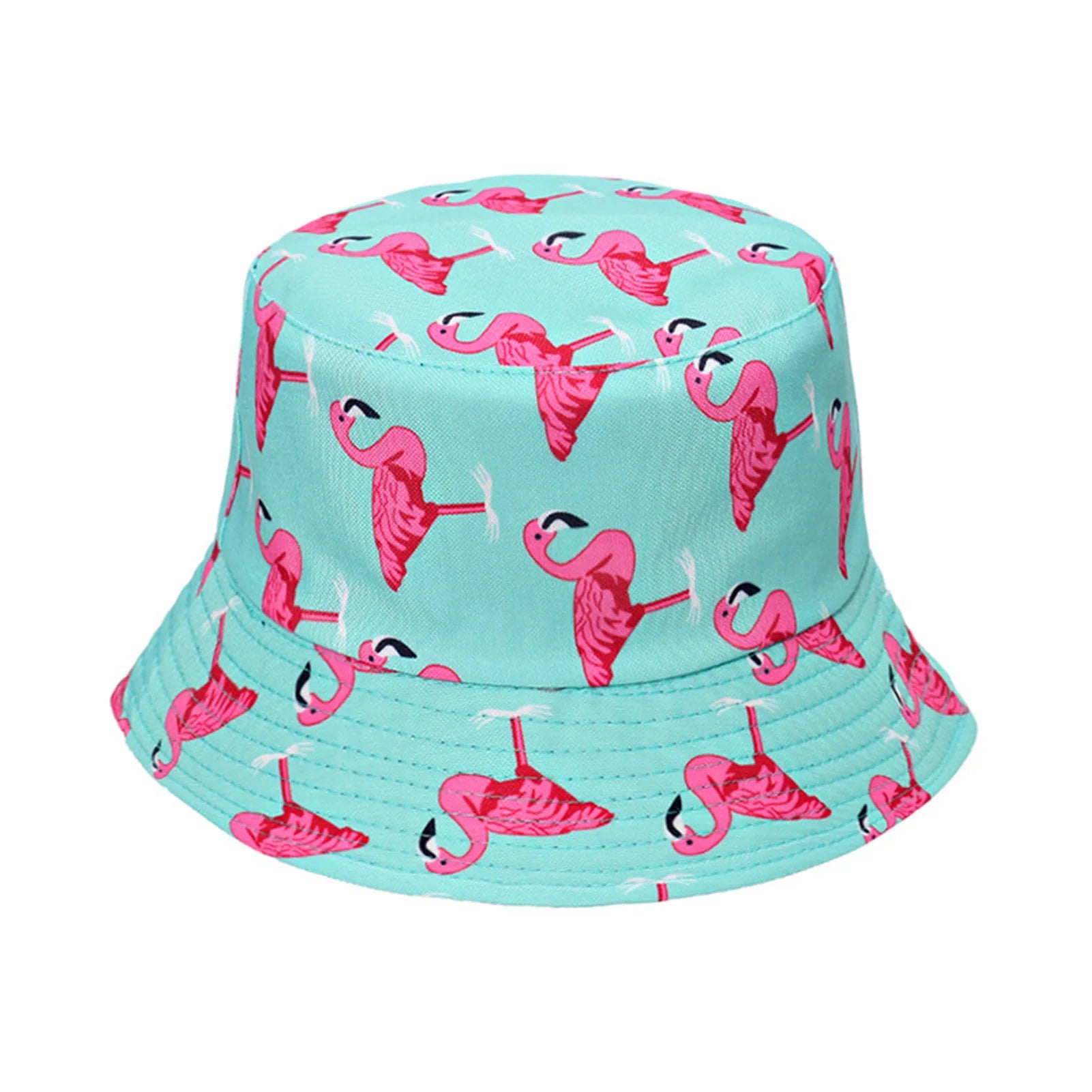 Summer Bucket Hats Flamingos Printed Fashion Casual cap Unisex Outdoor Camping Breathable Hat circumference 56-58cm