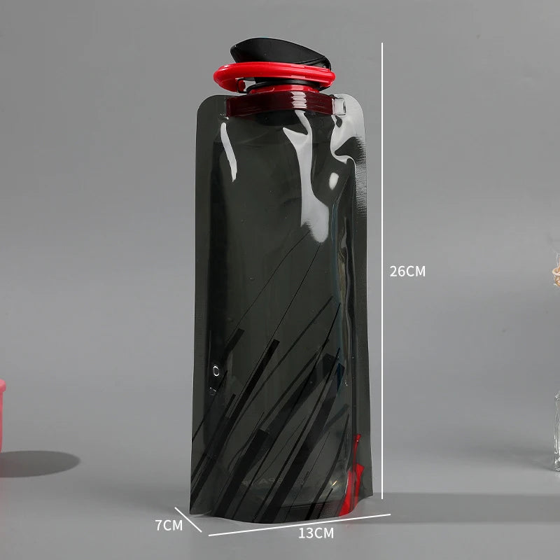 700mL Reusable Sports Travel Portable Collapsible Folding Drink Water Bottle Kettle Outdoor Sports Plastic Water Bottle