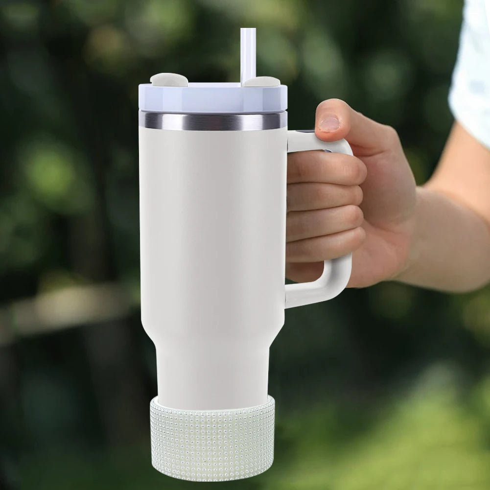 Diamond Bling Silicone Boot Wear Resistant Water Bottle Boot Sleeve Anti-Slip Water Bottles Bottom Sleeve for Stanley Cup 40oz