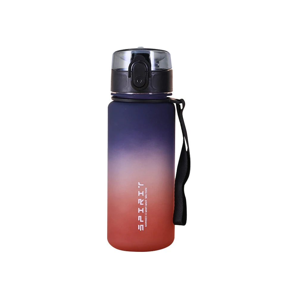 Frosted Water Bottle Leakproof Dazzling Color Water Bottle Large Capacity Gradient Water Cup for Fitness Gym Outdoor Sports