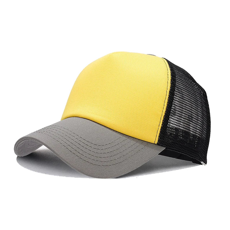 Classic Baseball Caps Unisex Adjustable Solid Color Dad Hats Breathable Mesh Trucker Hats for Sports Outdoor