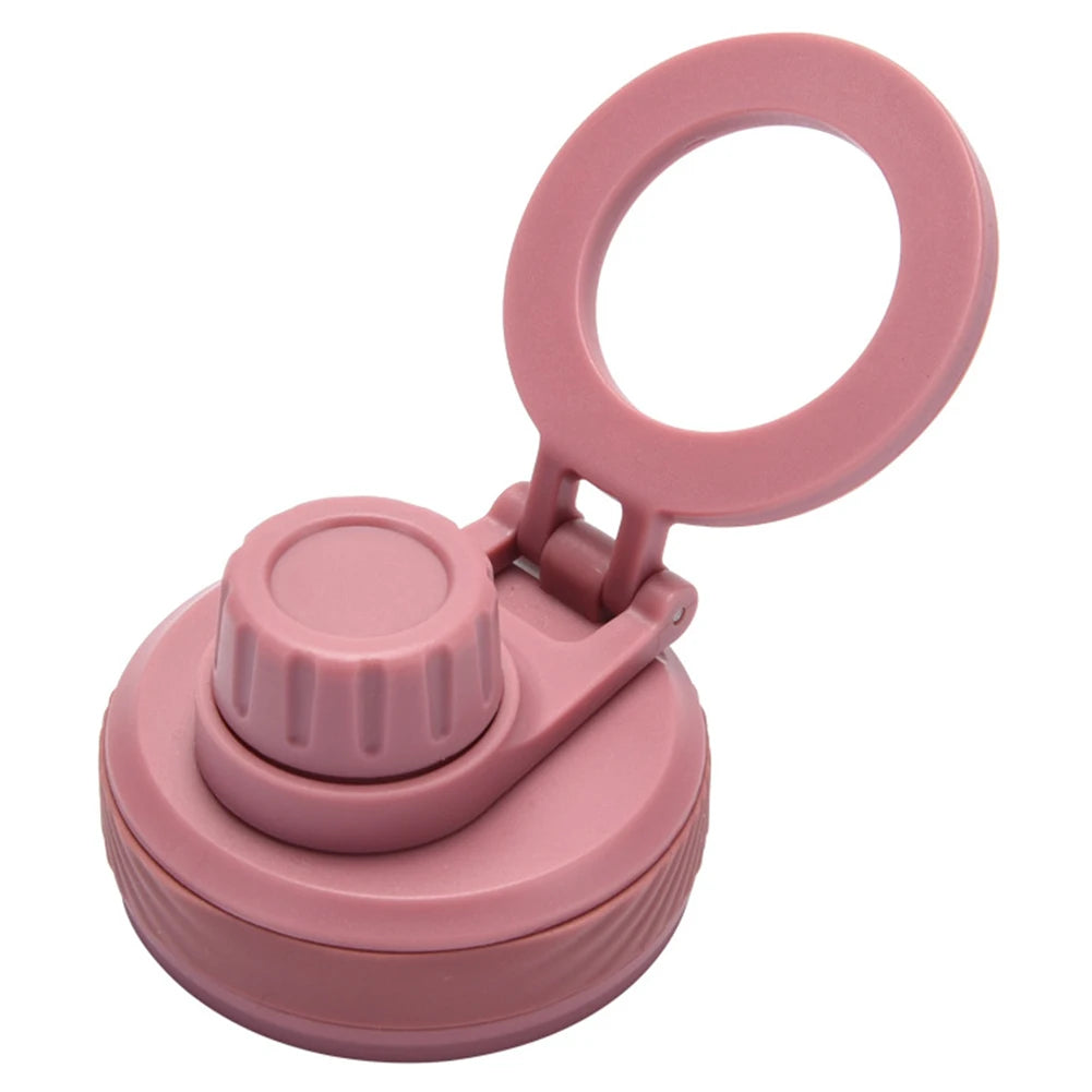 Double Vacuum Insulated Bottle Lid with Phone Holder Sports Water Bottle Lid Leak Proof Insulated Bottle Lid for Outdoor Sports