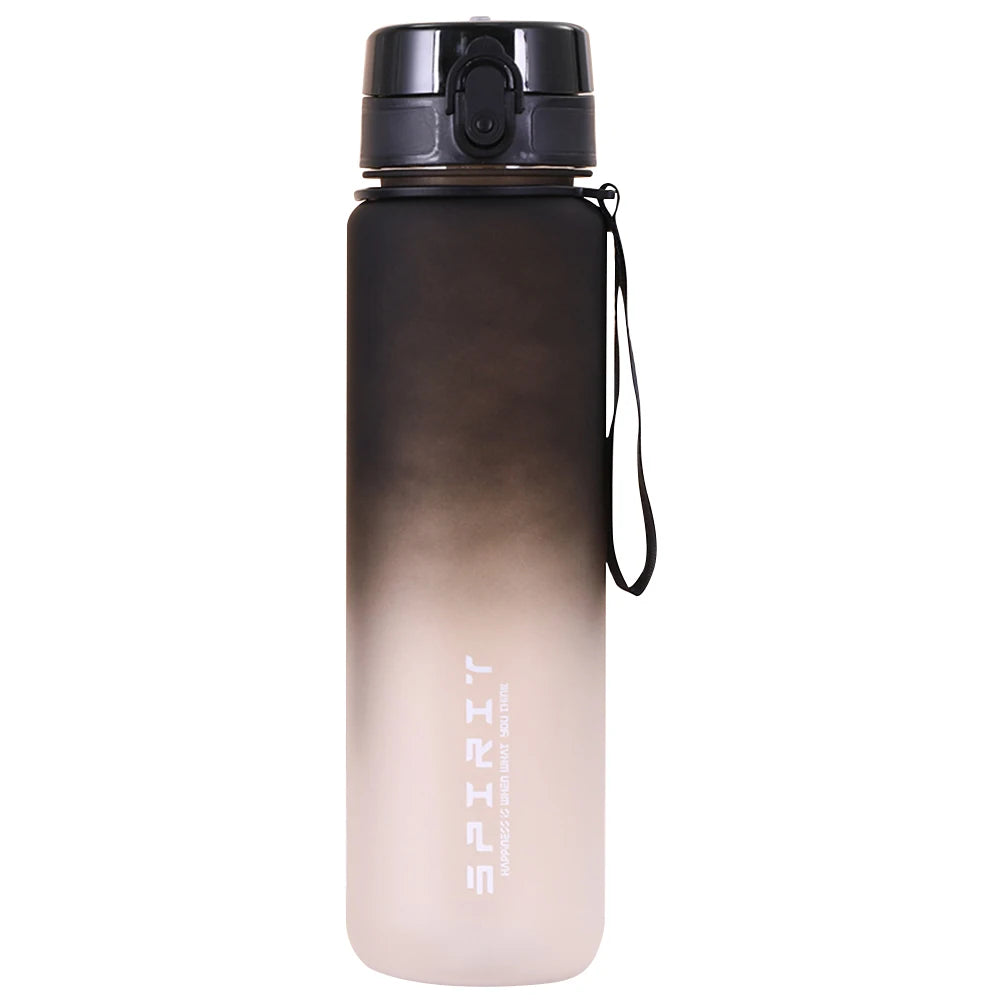 Frosted Water Bottle Leakproof Dazzling Color Water Bottle Large Capacity Gradient Water Cup for Fitness Gym Outdoor Sports