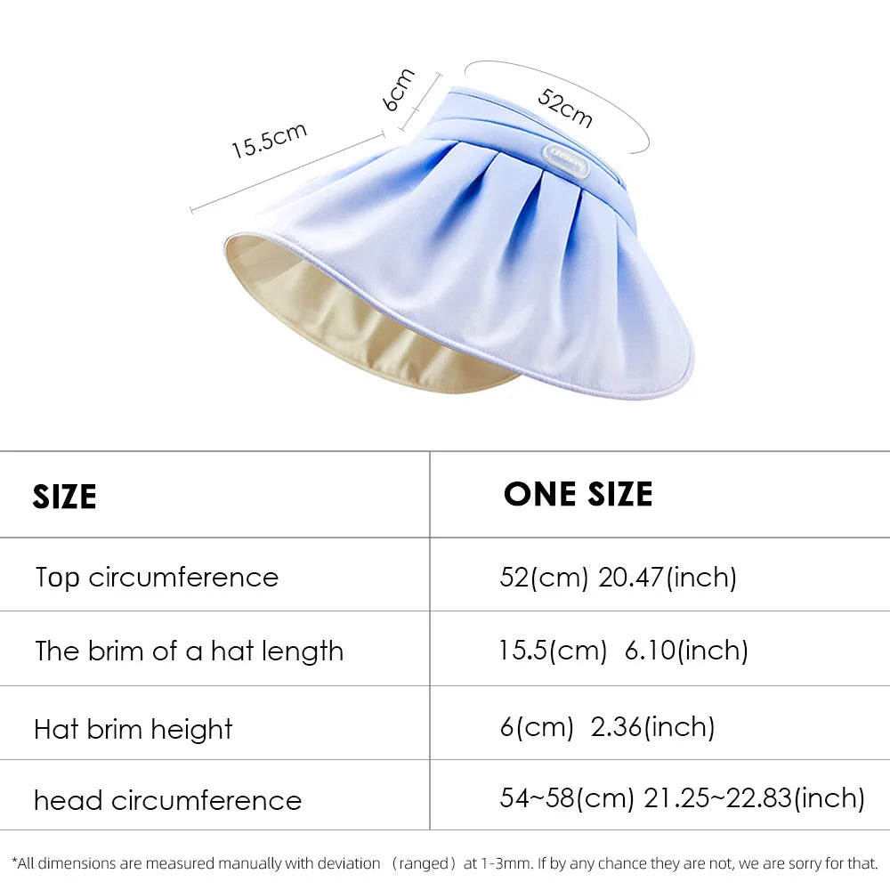 OhSunny Wide Brim Sun Hat,UPF50+ UV Protection Summer Vacation Shell Hats,Packable Lightweight Sun Visor for Women Beach Travel