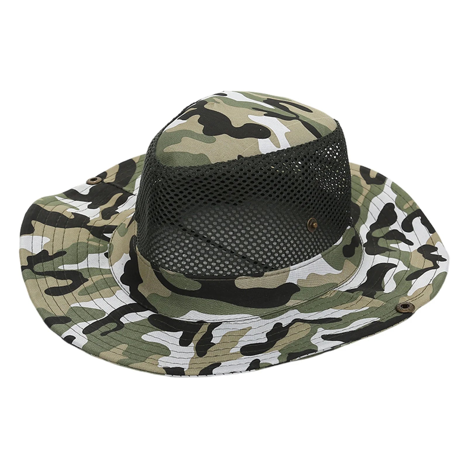 Summer Bucket Hats Hollow out Breathable Wide Brim Fisherman Hat Drawstring UV Protection Casua Hats for Outdoor Travel Hiking