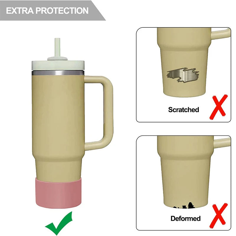 7.5cm/9cm Silicone Cup Boot Bottom Anti-slip Protective Sleeve Cover For 40oz Tumbler Thermos Cup 30oz 20oz Water Bottle