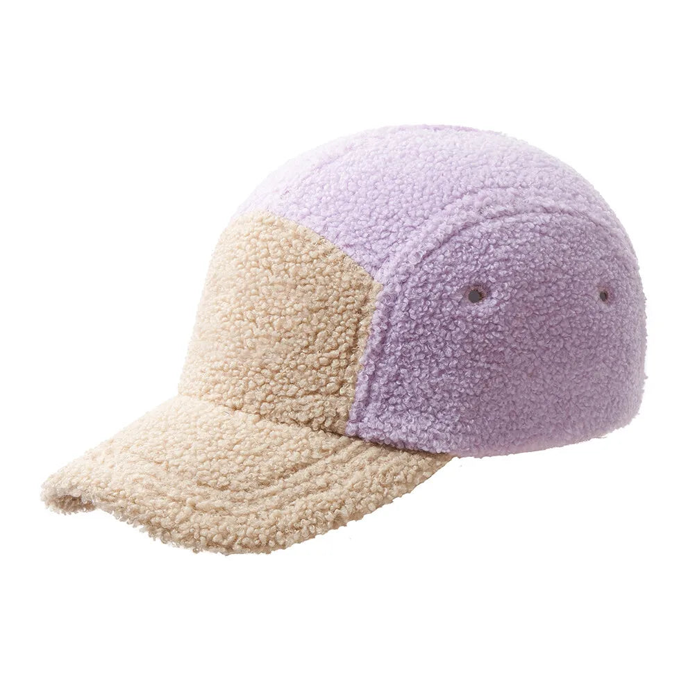 New Winter Men Women Baseball Cap Men Artificial Lamb Wool Duck Tongue Hats Warm Hat Solid Tide Warm Plush Cap