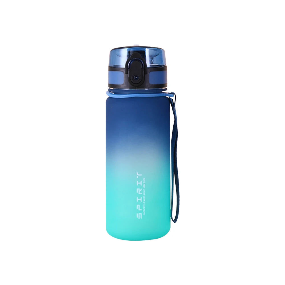 Frosted Water Bottle Leakproof Dazzling Color Water Bottle Large Capacity Gradient Water Cup for Fitness Gym Outdoor Sports