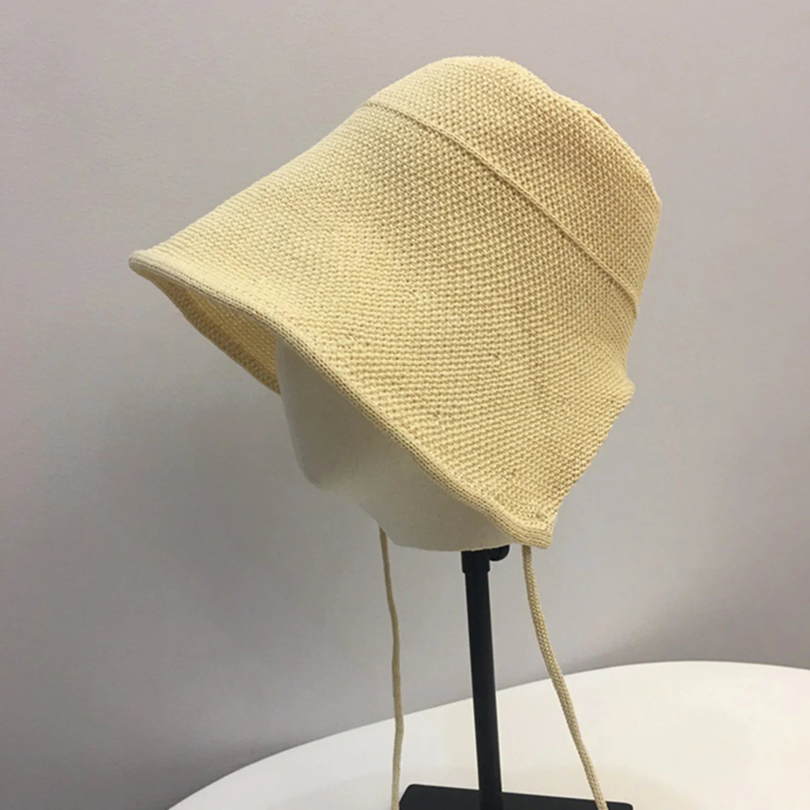 Women's Trendy Bucket Hat Drawstring Outdoor Breathable Summer Hats for Home Office Travel Hiking MIAO-US