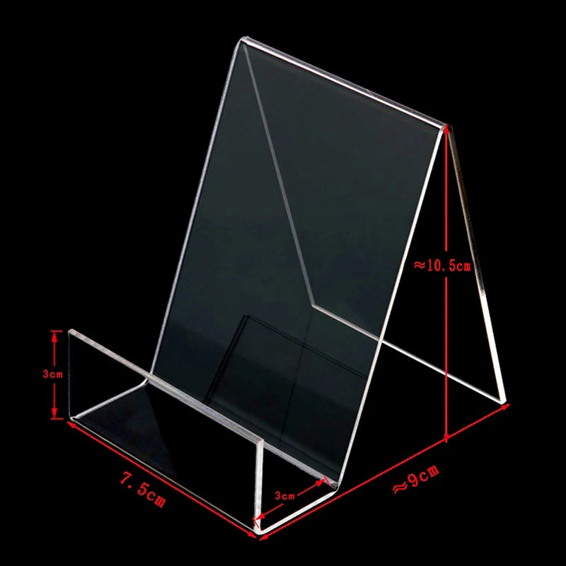 Transparent Acrylic Bookshelf Stand Book Display Stand Album Notebook Stand Desk Storage Rack Office Accessories