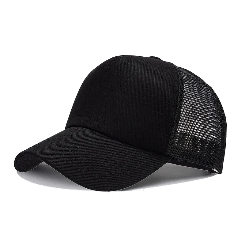 Classic Baseball Caps Unisex Adjustable Solid Color Dad Hats Breathable Mesh Trucker Hats for Sports Outdoor