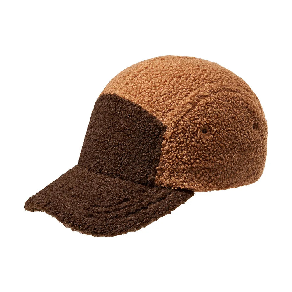 New Winter Men Women Baseball Cap Men Artificial Lamb Wool Duck Tongue Hats Warm Hat Solid Tide Warm Plush Cap