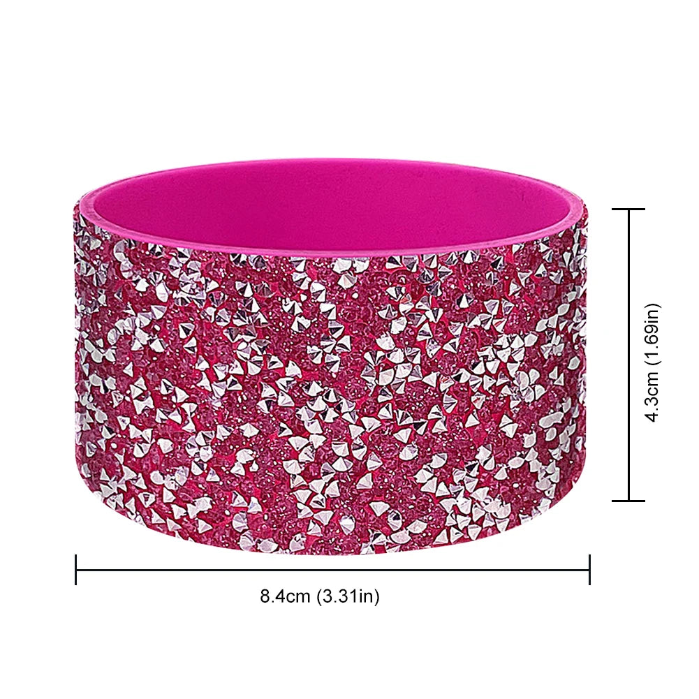 Diamond Bling Silicone Boot Wear Resistant Water Bottle Boot Sleeve Anti-Slip Water Bottles Bottom Sleeve for Stanley Cup 40oz
