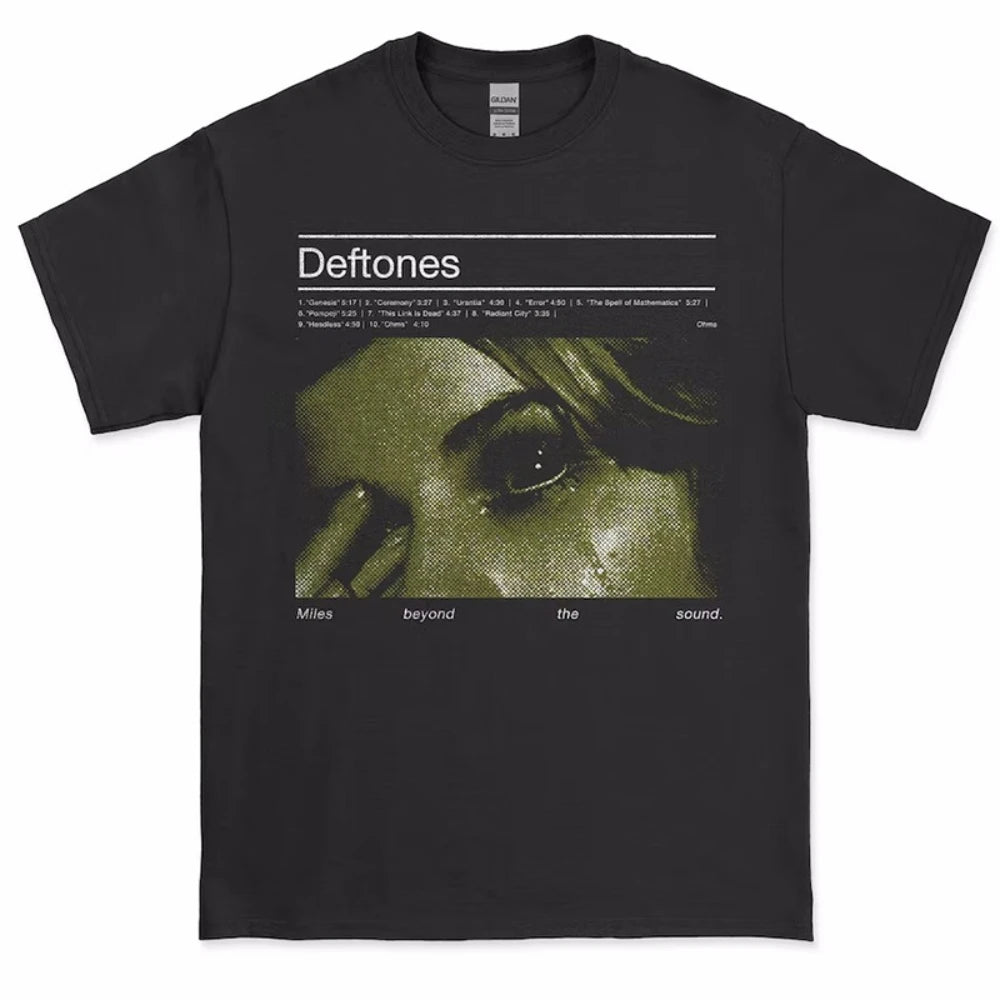 2025 Deftones Cotton Singer Band T Shirt Men Women Hip Hop Rock Tee Fashion Short Sleeve Tshirt Summer Oversized T-shirts Tops