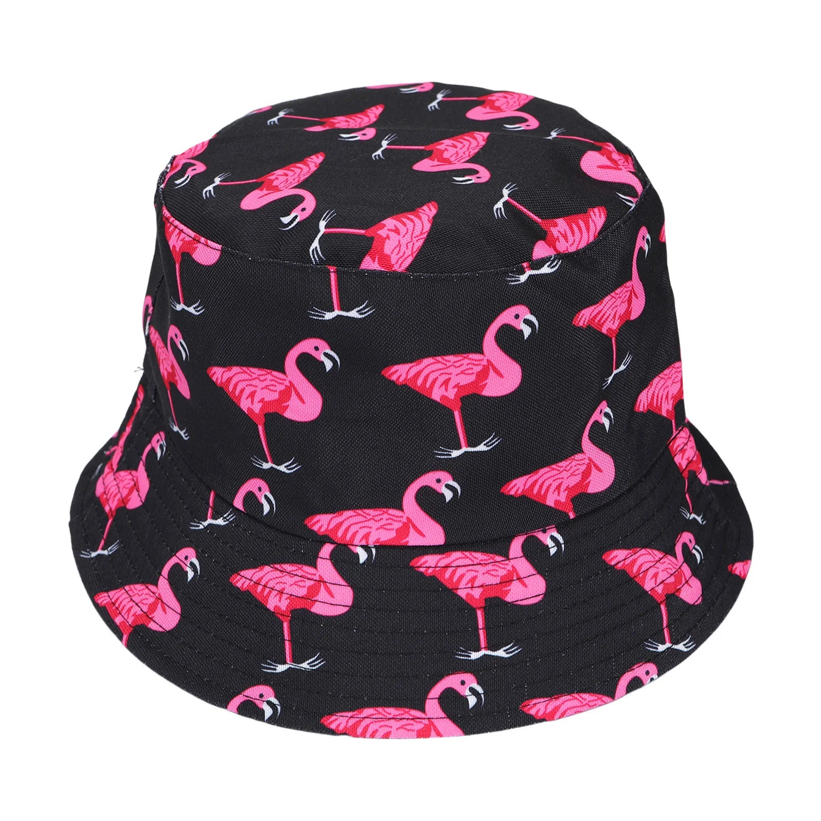 Summer Bucket Hats Flamingos Printed Fashion Casual cap Unisex Outdoor Camping Breathable Hat circumference 56-58cm