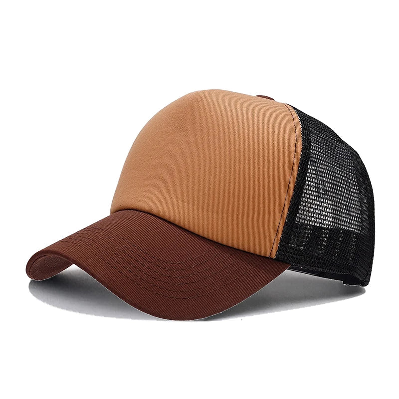 Classic Baseball Caps Unisex Adjustable Solid Color Dad Hats Breathable Mesh Trucker Hats for Sports Outdoor