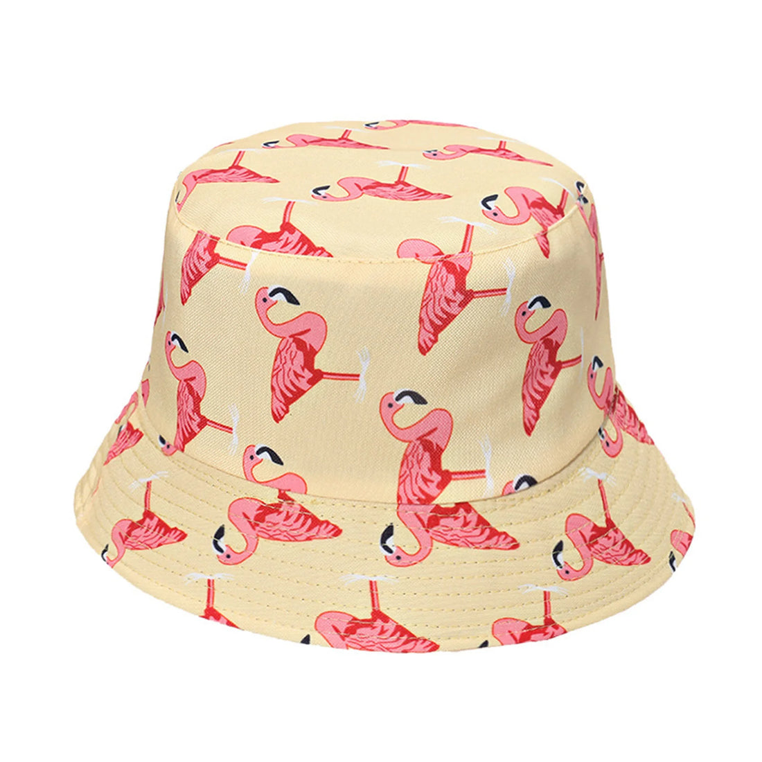 Summer Bucket Hats Flamingos Printed Fashion Casual cap Unisex Outdoor Camping Breathable Hat circumference 56-58cm