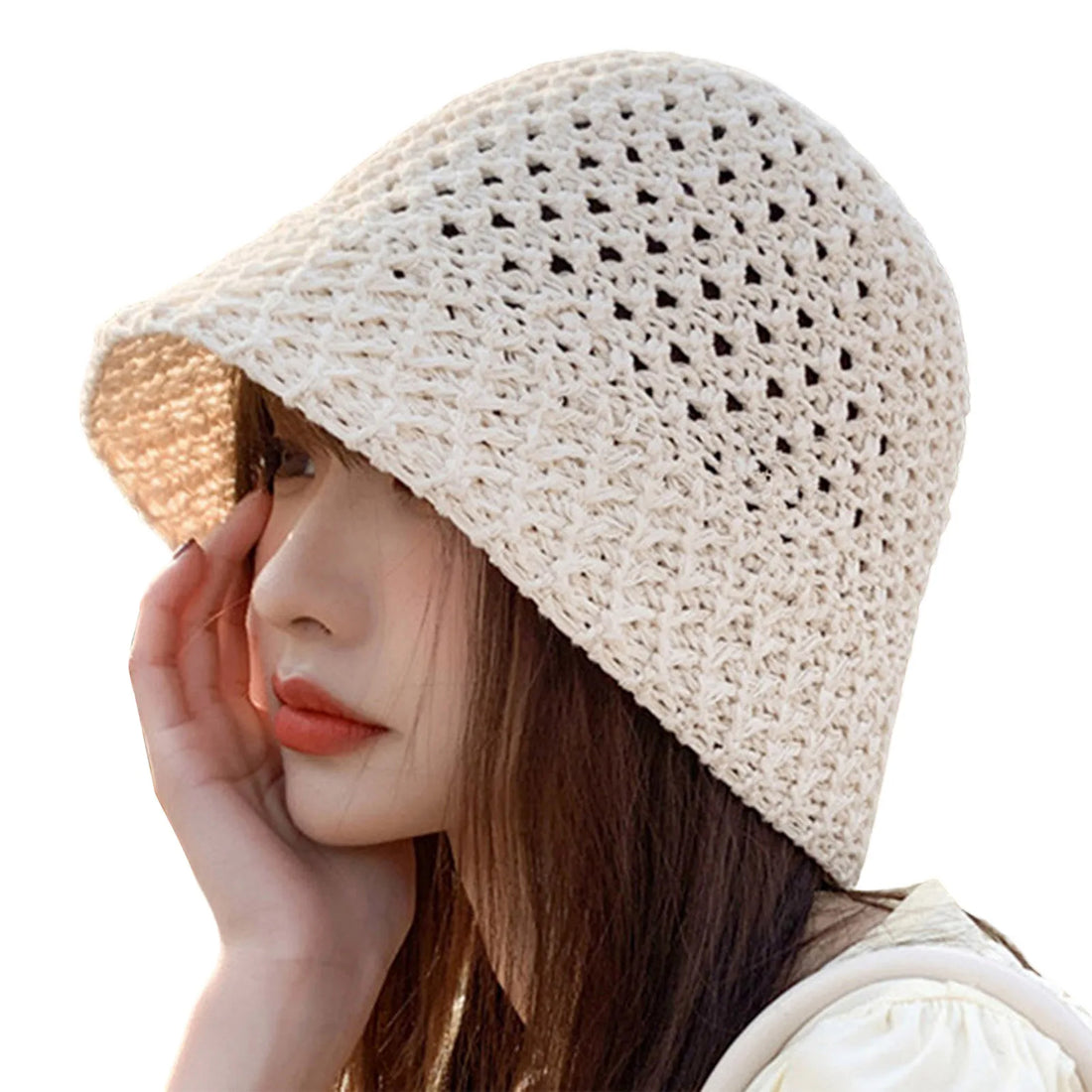 Summer Hiking Fisherman Hat Hollow Out Lightweight Windproof Fisherman Hats for Friend Family Neighbors Gift MIAO