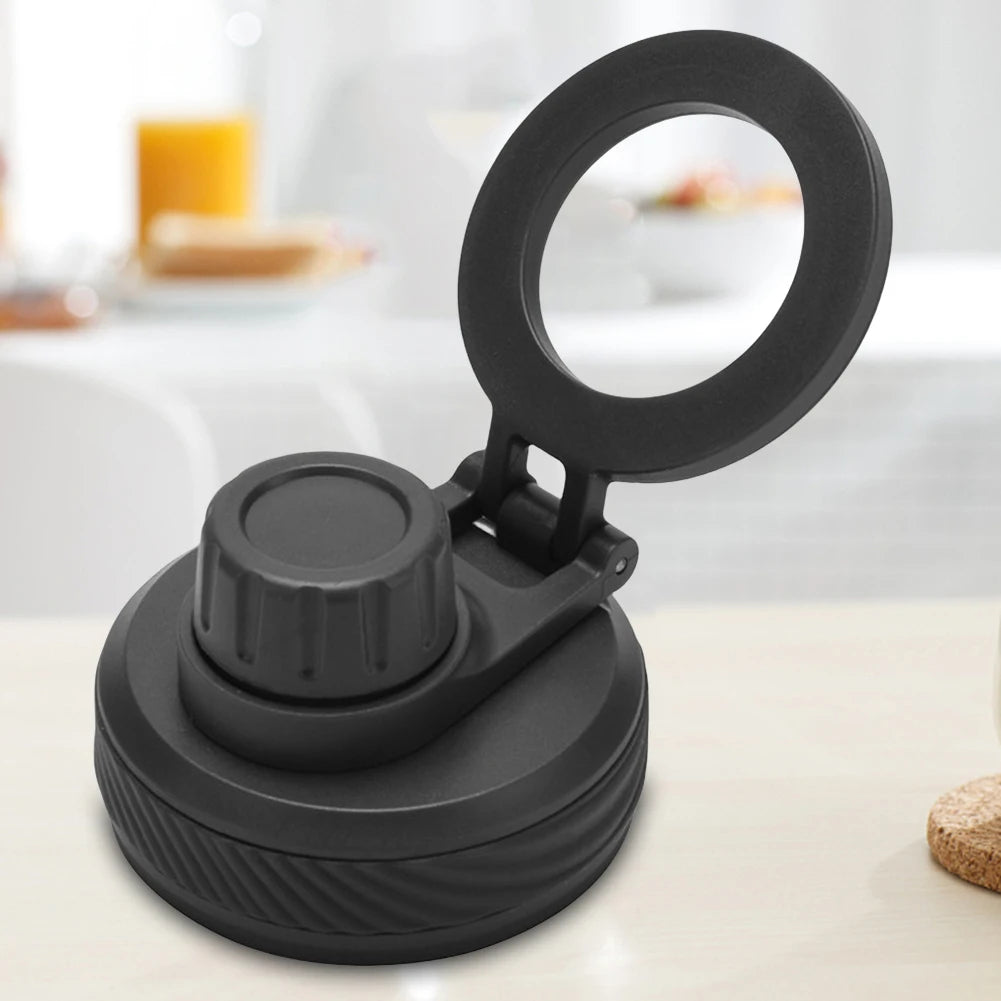 Double Vacuum Insulated Bottle Lid with Phone Holder Sports Water Bottle Lid Leak Proof Insulated Bottle Lid for Outdoor Sports