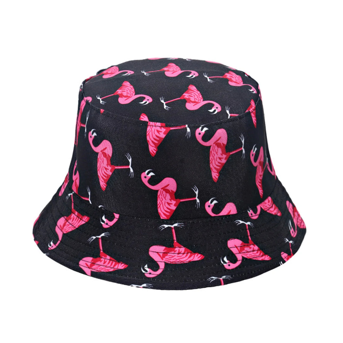 Flamingos Pattern Bucket Hats Outdoor Breathable Summer Flamingos Printed Hats for Home Office Travel Hiking MIAO-US