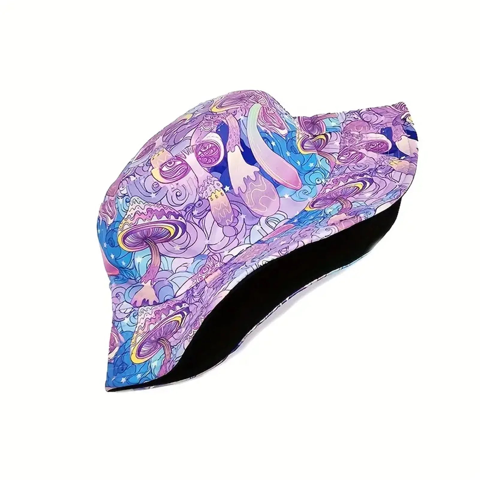 Fashion Bucket Hats for women Double Side Mushroom Design Summer Hats Outdoor Breathable Summer cap for  Camping Traveling