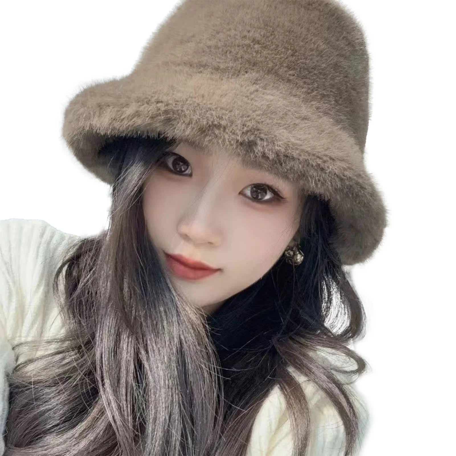 Women's Trendy Bucket Hat Outdoor Comfortable Winter Warm Bucket Hats for Cold Weather Autumn Headwear