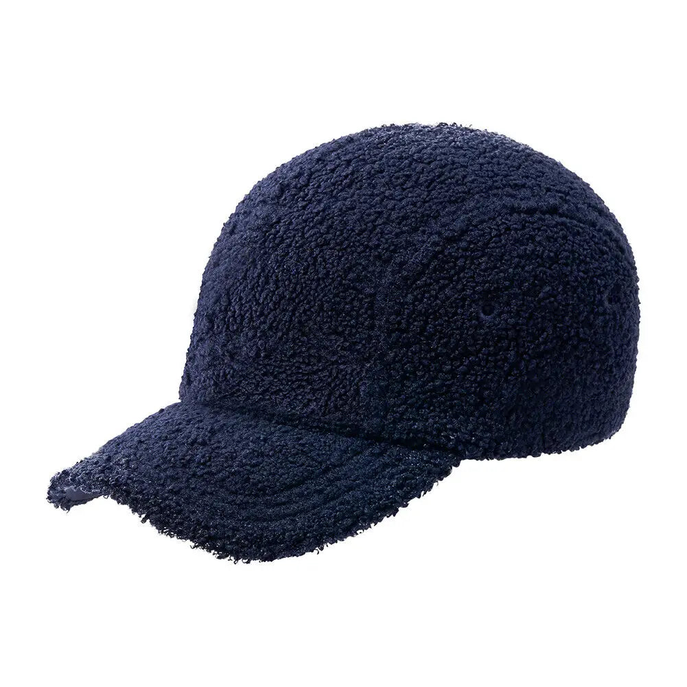 New Winter Men Women Baseball Cap Men Artificial Lamb Wool Duck Tongue Hats Warm Hat Solid Tide Warm Plush Cap
