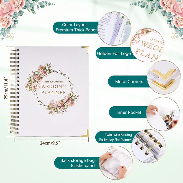 DIY Photo Album Wedding Guest Book Marry Planner Book Hardcover Wedding Diary Commemorative Wedding Diary Engagement Gift
