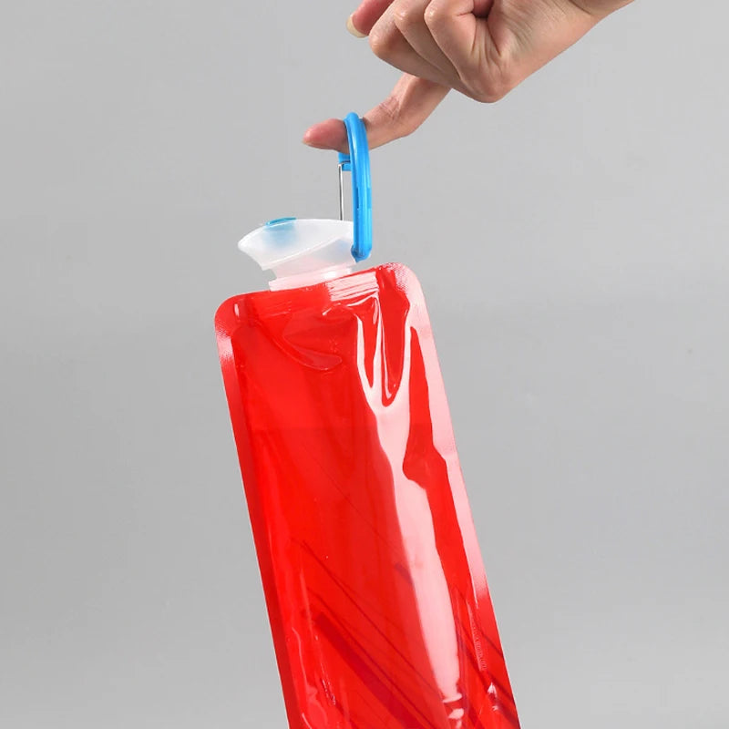 700mL Reusable Sports Travel Portable Collapsible Folding Drink Water Bottle Kettle Outdoor Sports Plastic Water Bottle