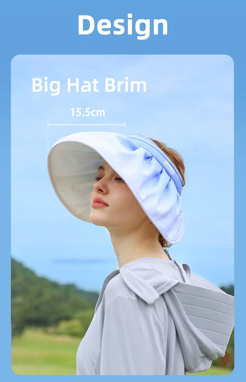 OhSunny Wide Brim Sun Hat,UPF50+ UV Protection Summer Vacation Shell Hats,Packable Lightweight Sun Visor for Women Beach Travel
