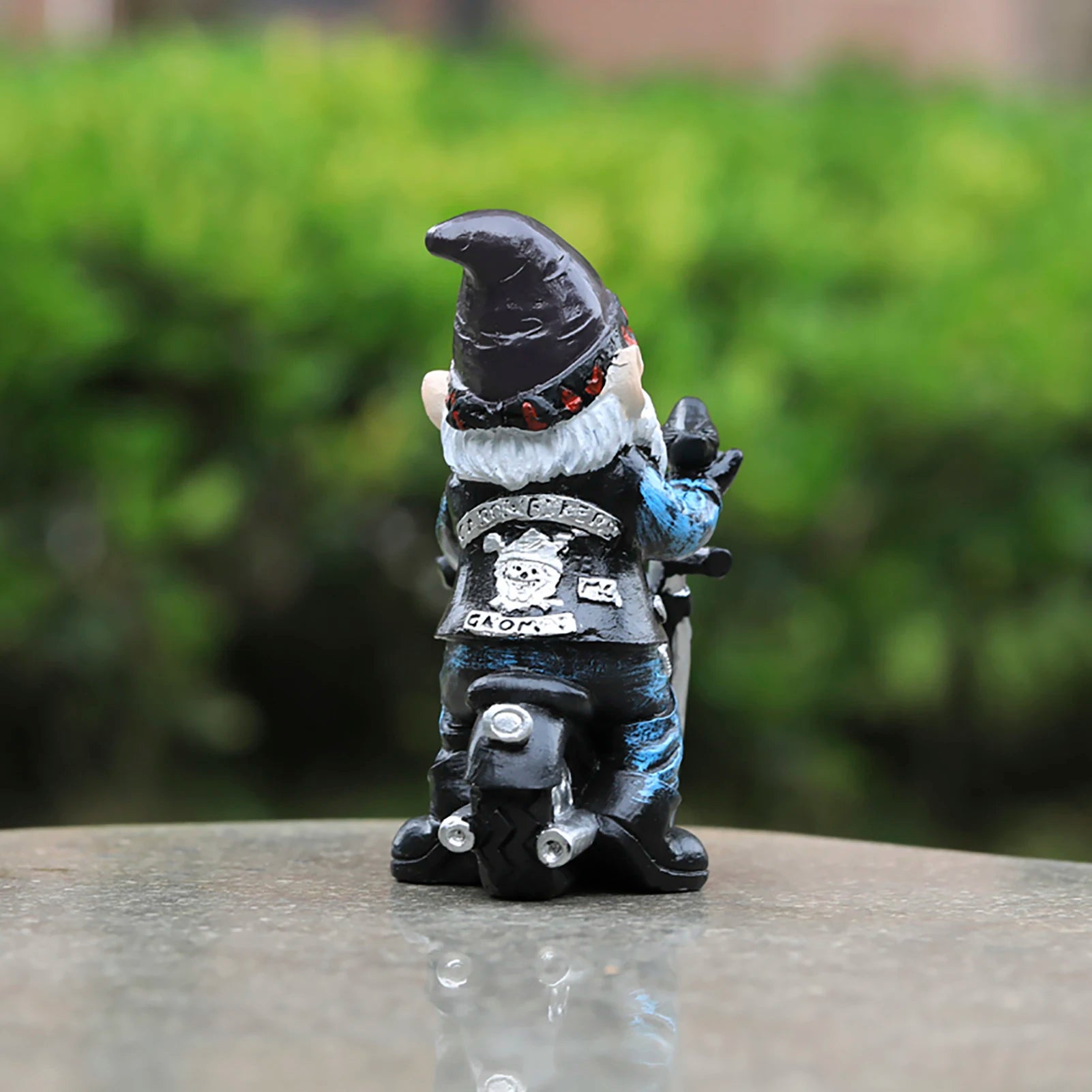 1-2pcs Cool Gnome Statue Decoration Crafts Vivid Interesting Motorcycle-Riding Dwarf Elderly Ornaments Desktop Summer Decors