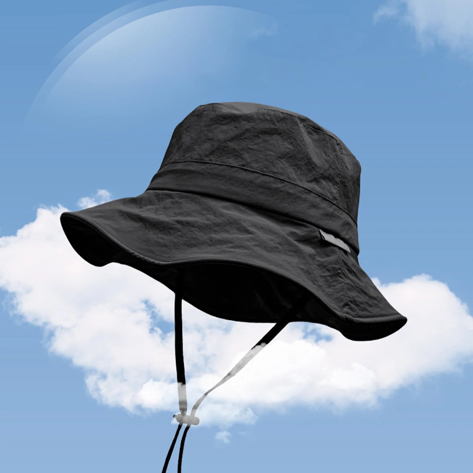 Classic Wide Brim Bucket Hat Drawstring Outdoor Breathable Summer Hats for Friend Family Neighbors Gift MIAO-US