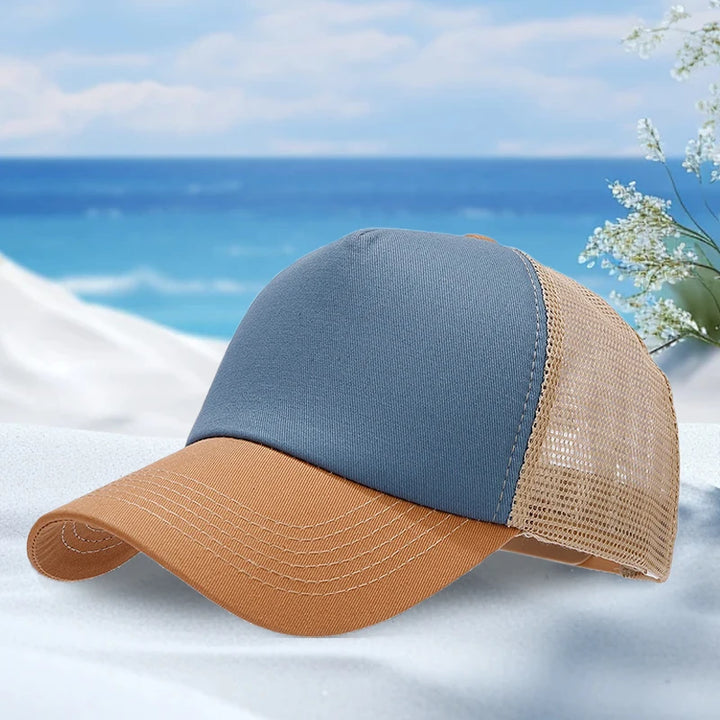 Classic Baseball Caps Unisex Adjustable Solid Color Dad Hats Breathable Mesh Trucker Hats for Sports Outdoor