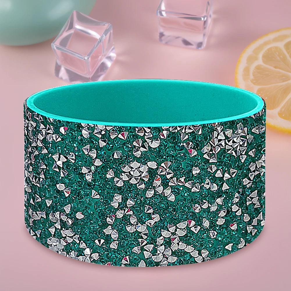 Diamond Bling Silicone Boot Wear Resistant Water Bottle Boot Sleeve Anti-Slip Water Bottles Bottom Sleeve for Stanley Cup 40oz