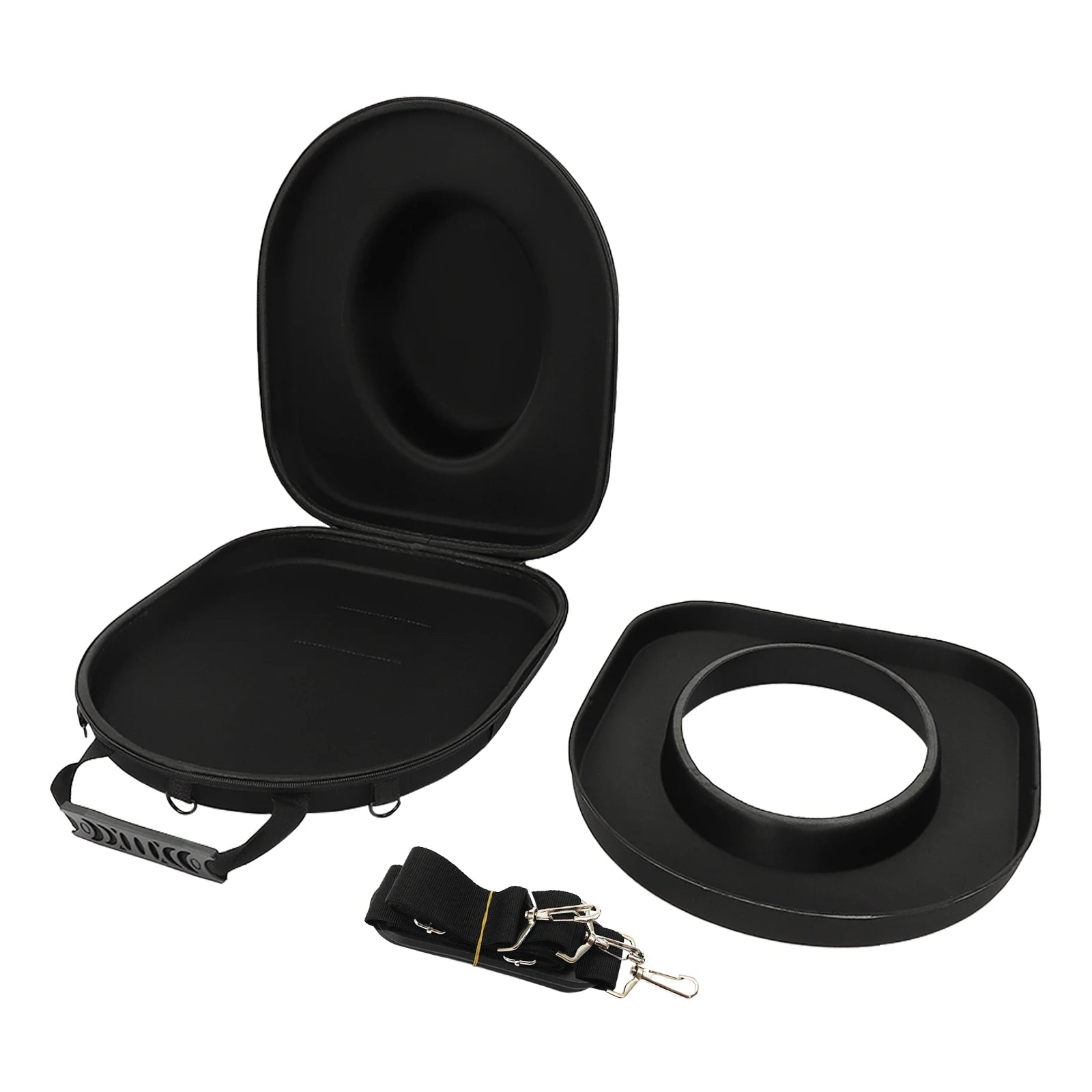 Cowboy Hat Storage Box - Zippered EVA Hat Organizer Bag for 7-10 Hats - Durable Polyester Travel Case W/ Shoulder Strap & Insert