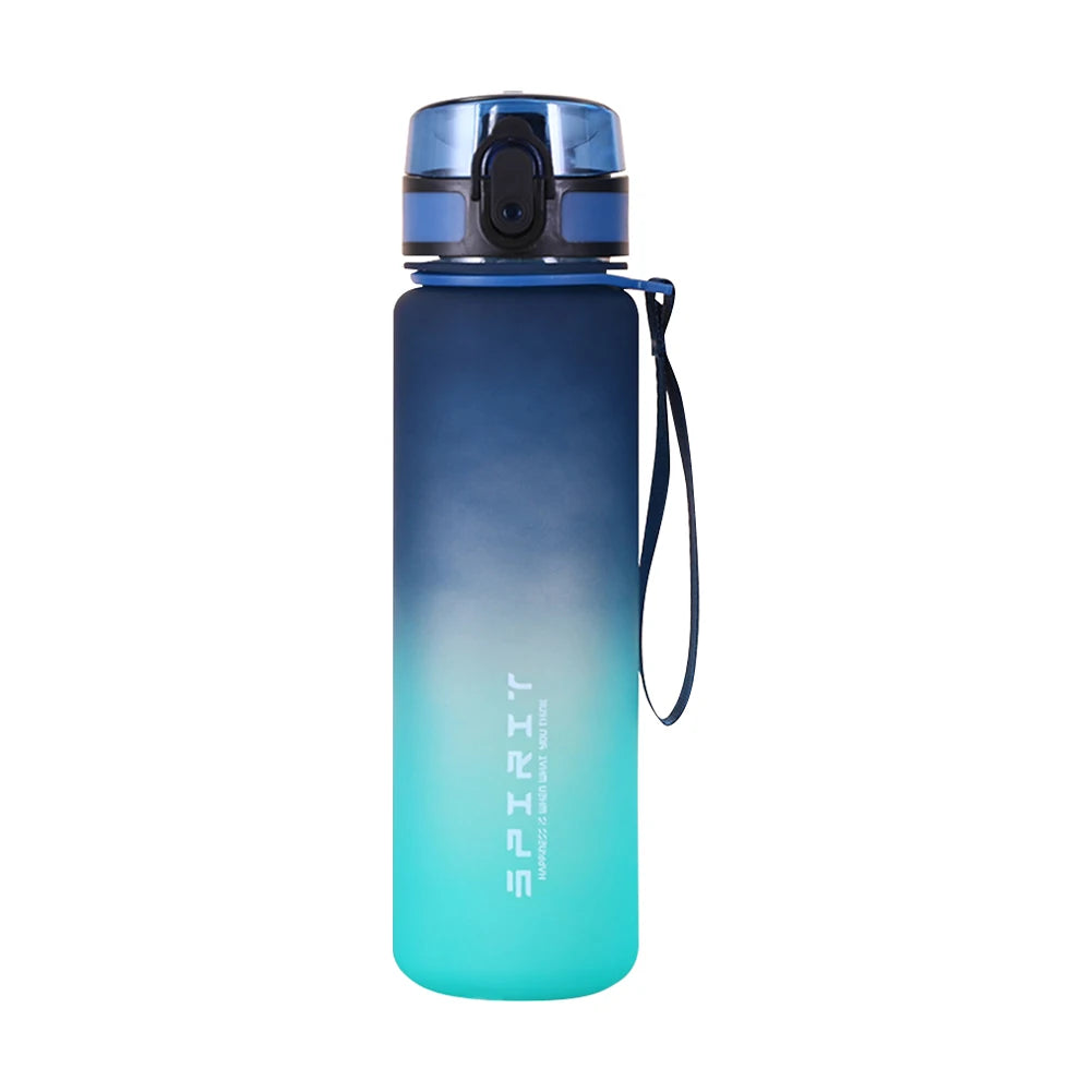 Frosted Water Bottle Leakproof Dazzling Color Water Bottle Large Capacity Gradient Water Cup for Fitness Gym Outdoor Sports