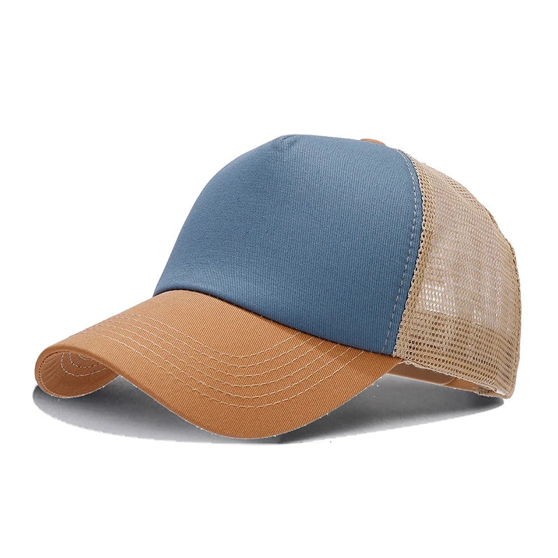 Classic Baseball Caps Unisex Adjustable Solid Color Dad Hats Breathable Mesh Trucker Hats for Sports Outdoor