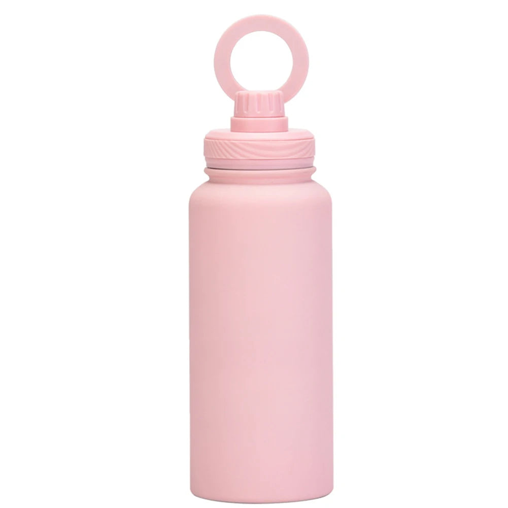 Double Vacuum Insulated Bottle Lid with Phone Holder Sports Water Bottle Lid Leak Proof Insulated Bottle Lid for Outdoor Sports