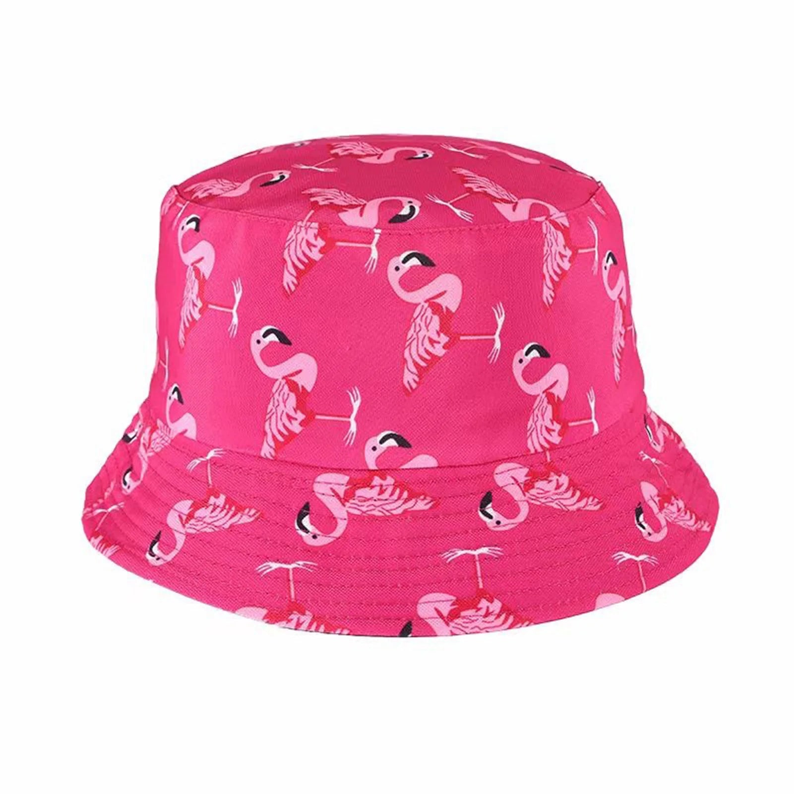 Summer Bucket Hats Flamingos Printed Fashion Casual cap Unisex Outdoor Camping Breathable Hat circumference 56-58cm