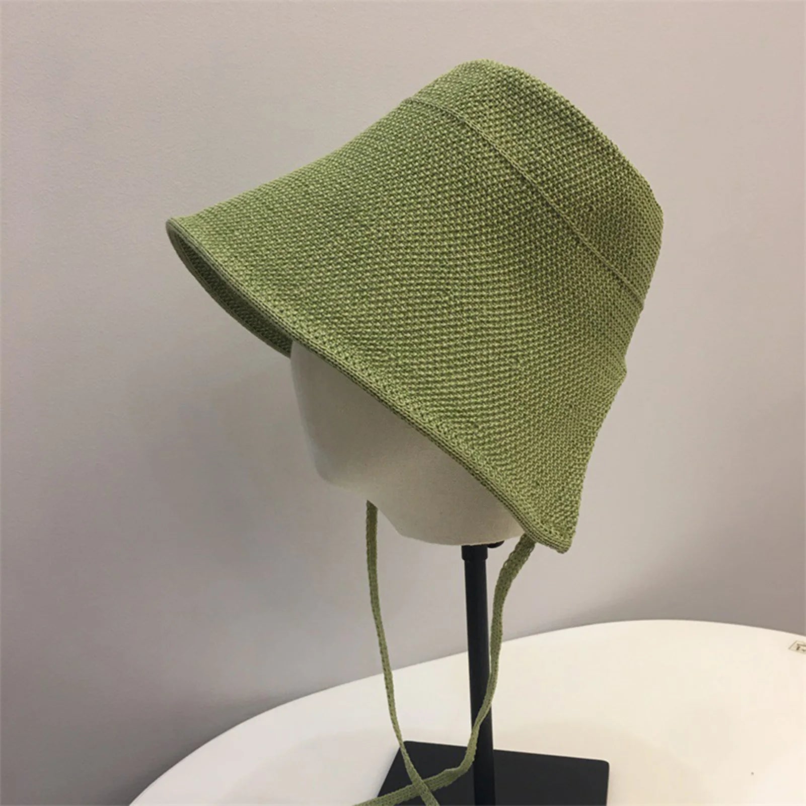 Women's Trendy Bucket Hat Drawstring Outdoor Breathable Summer Hats for Home Office Travel Hiking MIAO-US