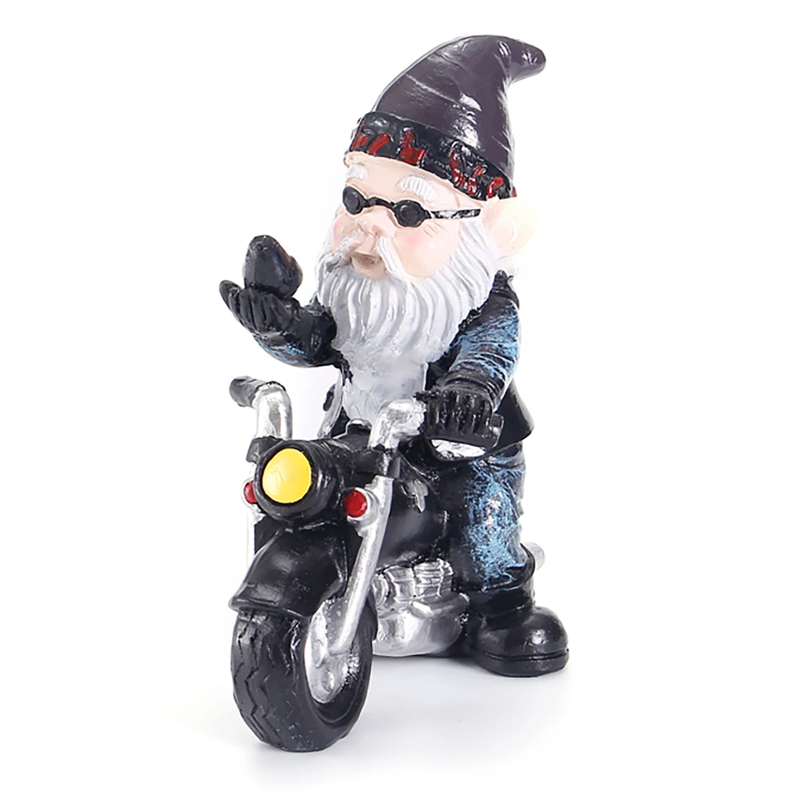 1-2pcs Cool Gnome Statue Decoration Crafts Vivid Interesting Motorcycle-Riding Dwarf Elderly Ornaments Desktop Summer Decors