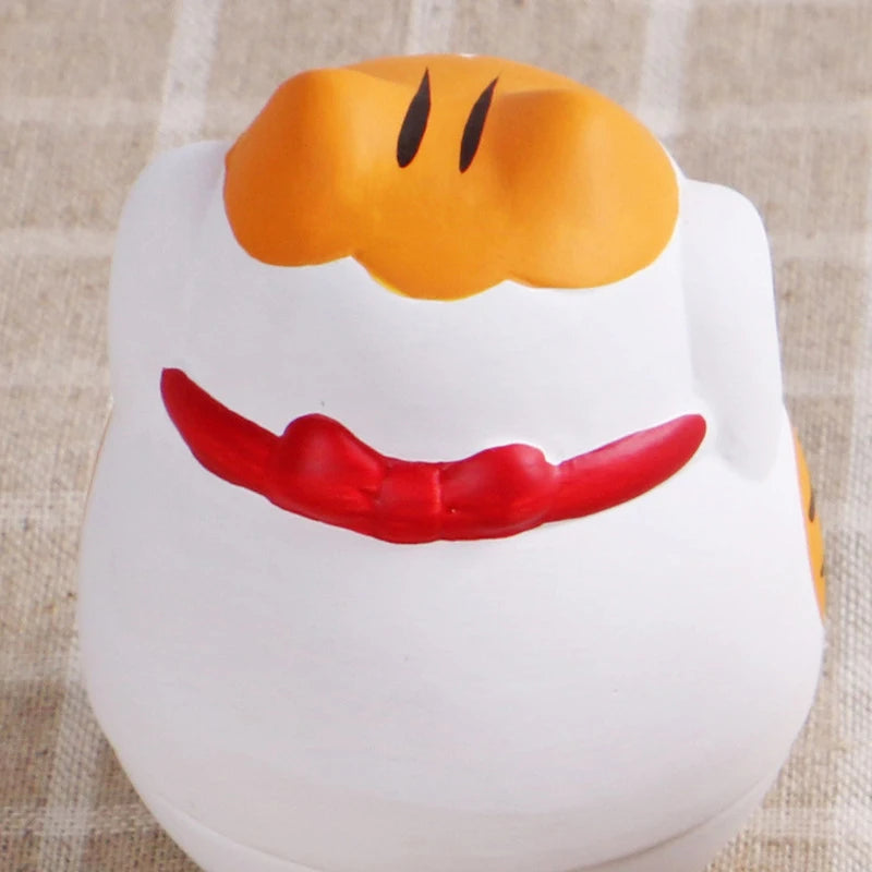 Japanese Ceramic Lucky Cat Tumbler Daruma Crafts Cartoon Lucky Cat Ornaments Landscape Home Decor Fortune Cat Statue Figurines