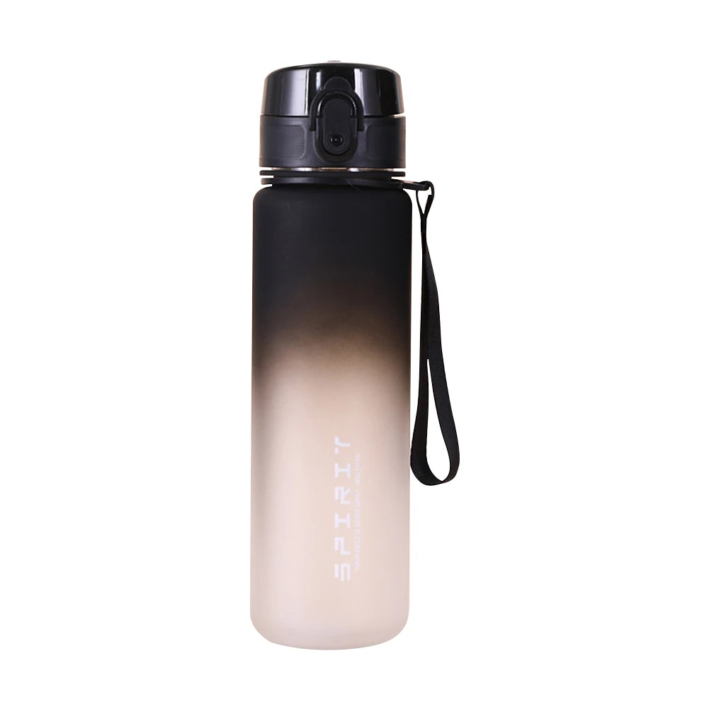 Frosted Water Bottle Leakproof Dazzling Color Water Bottle Large Capacity Gradient Water Cup for Fitness Gym Outdoor Sports